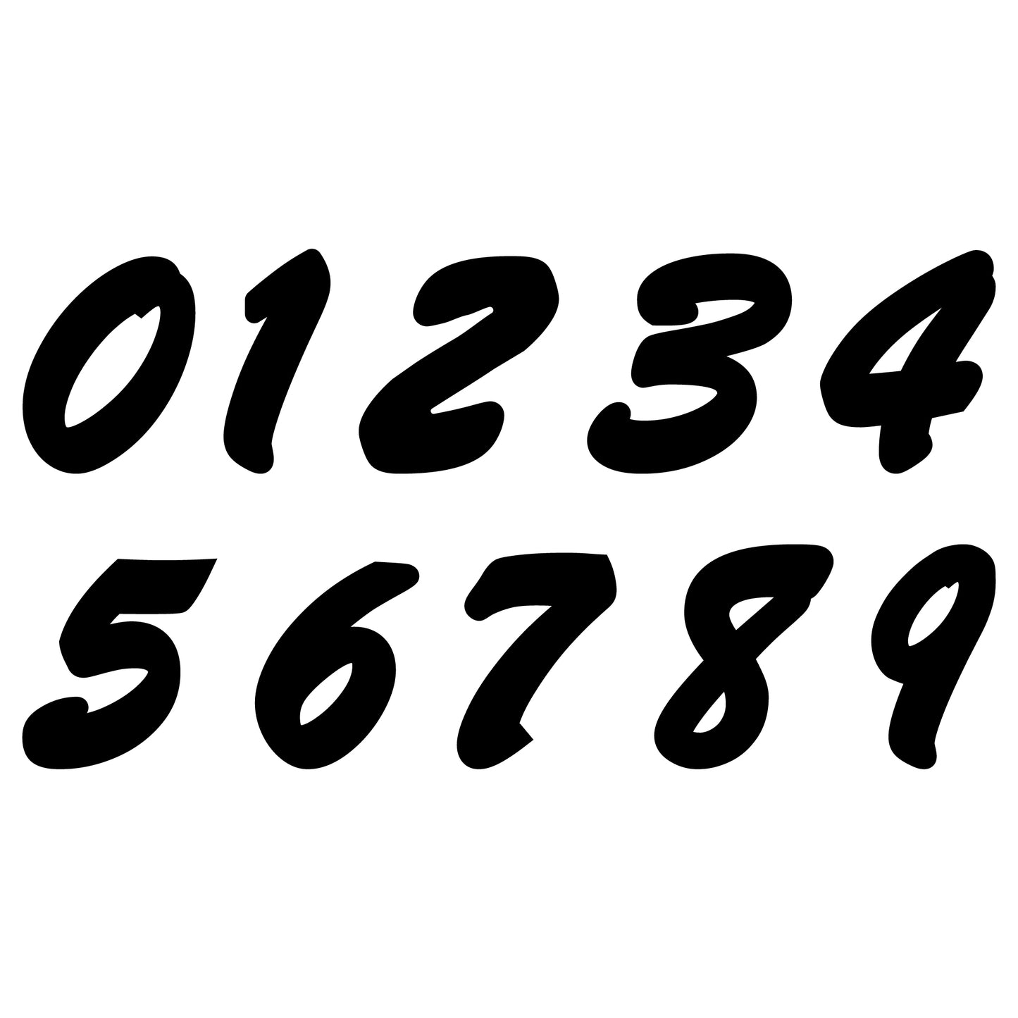 1990's Style Race Numbers