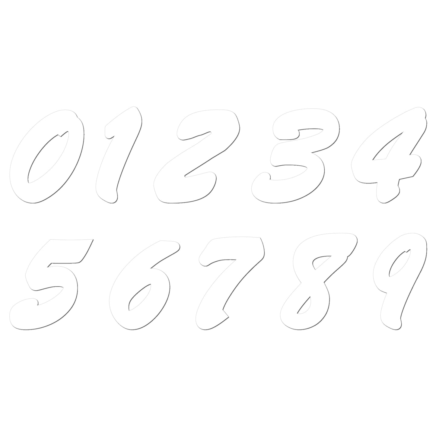 1990's Style Race Numbers