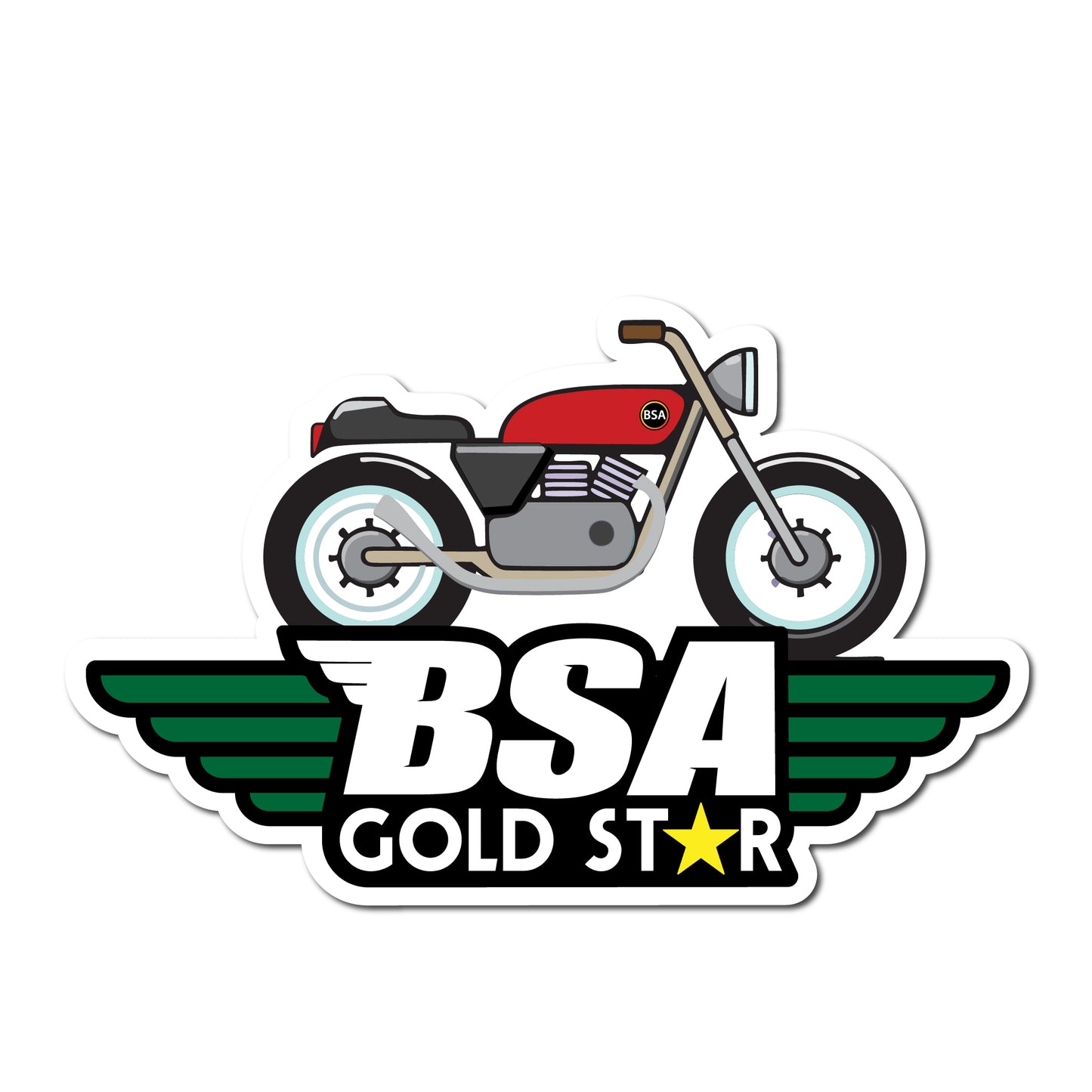 BSA Gold Star Bike Sticker