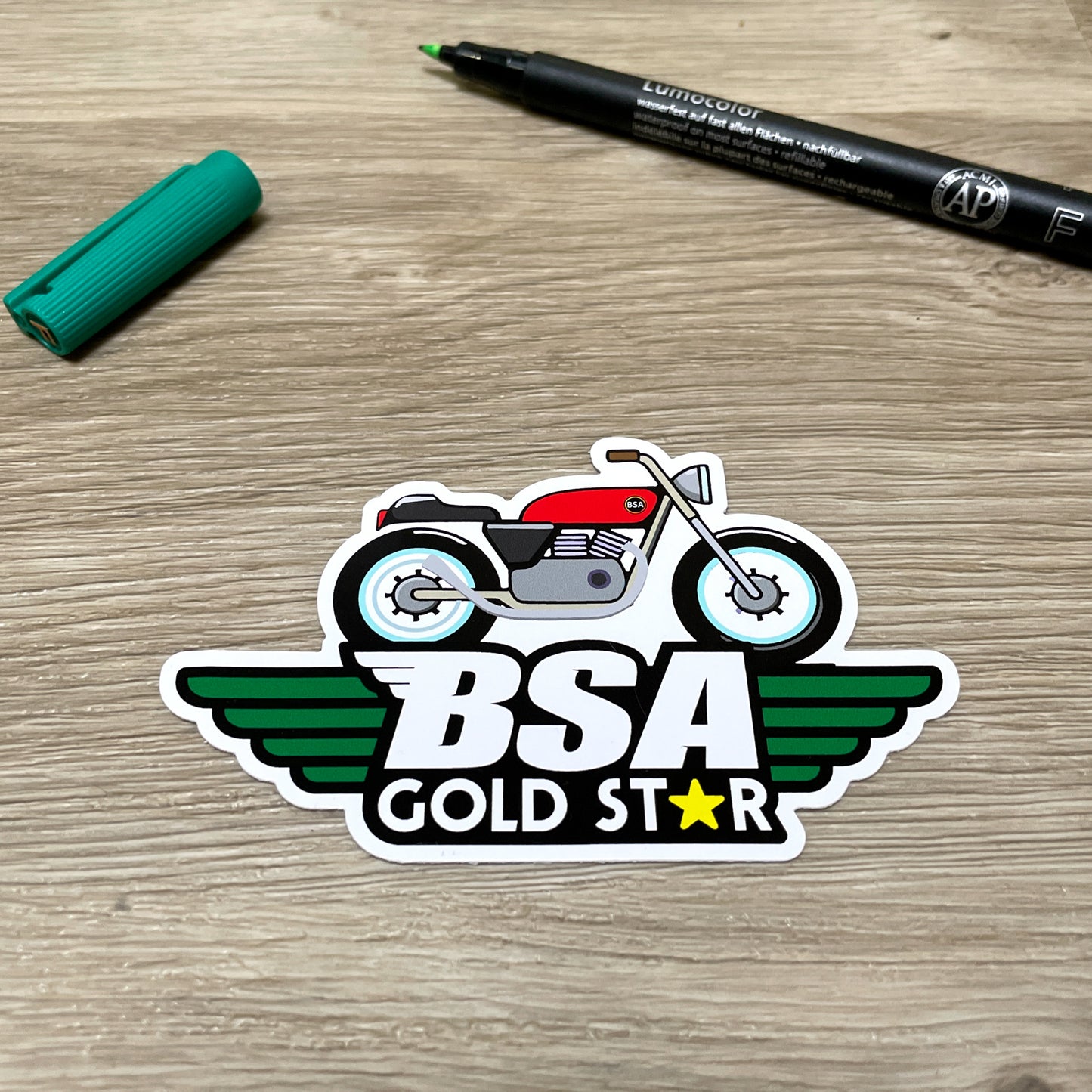BSA Gold Star Bike Sticker